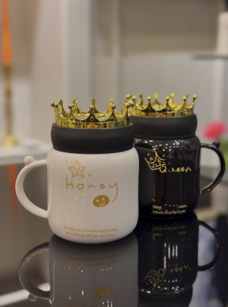 Kral Kraliçe Porselen Kupa