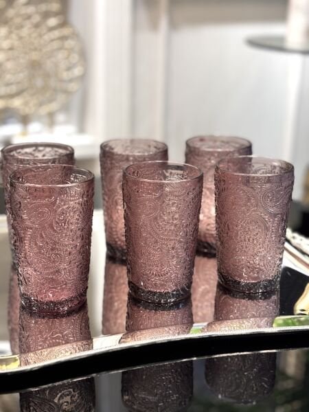 Adeline 6'lı Cam Bardağı Su Seti