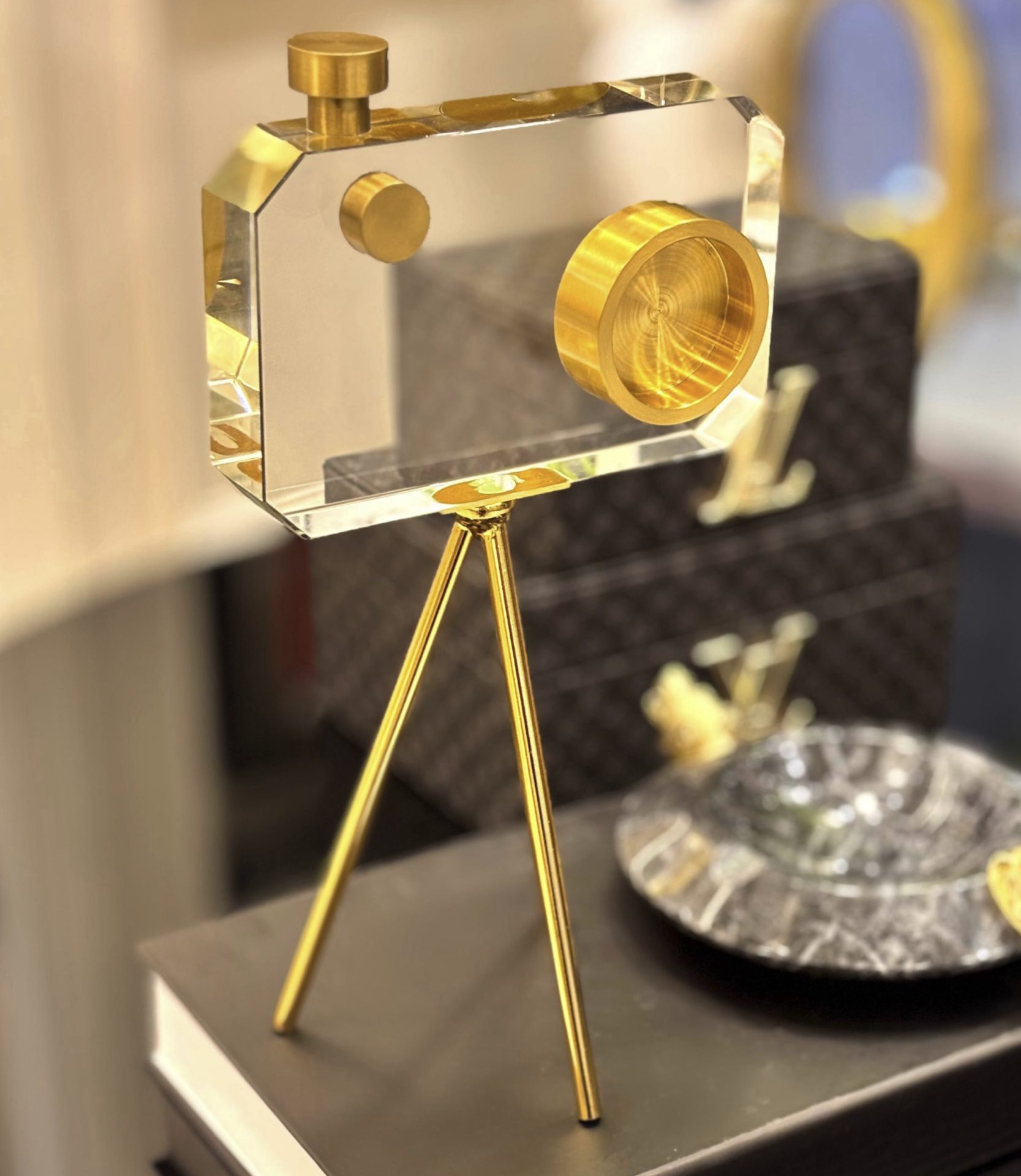 Dekoratif Kristal Fotoğraf Makinesi