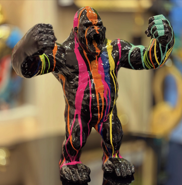 Renkli Goril Dekoratif Obje