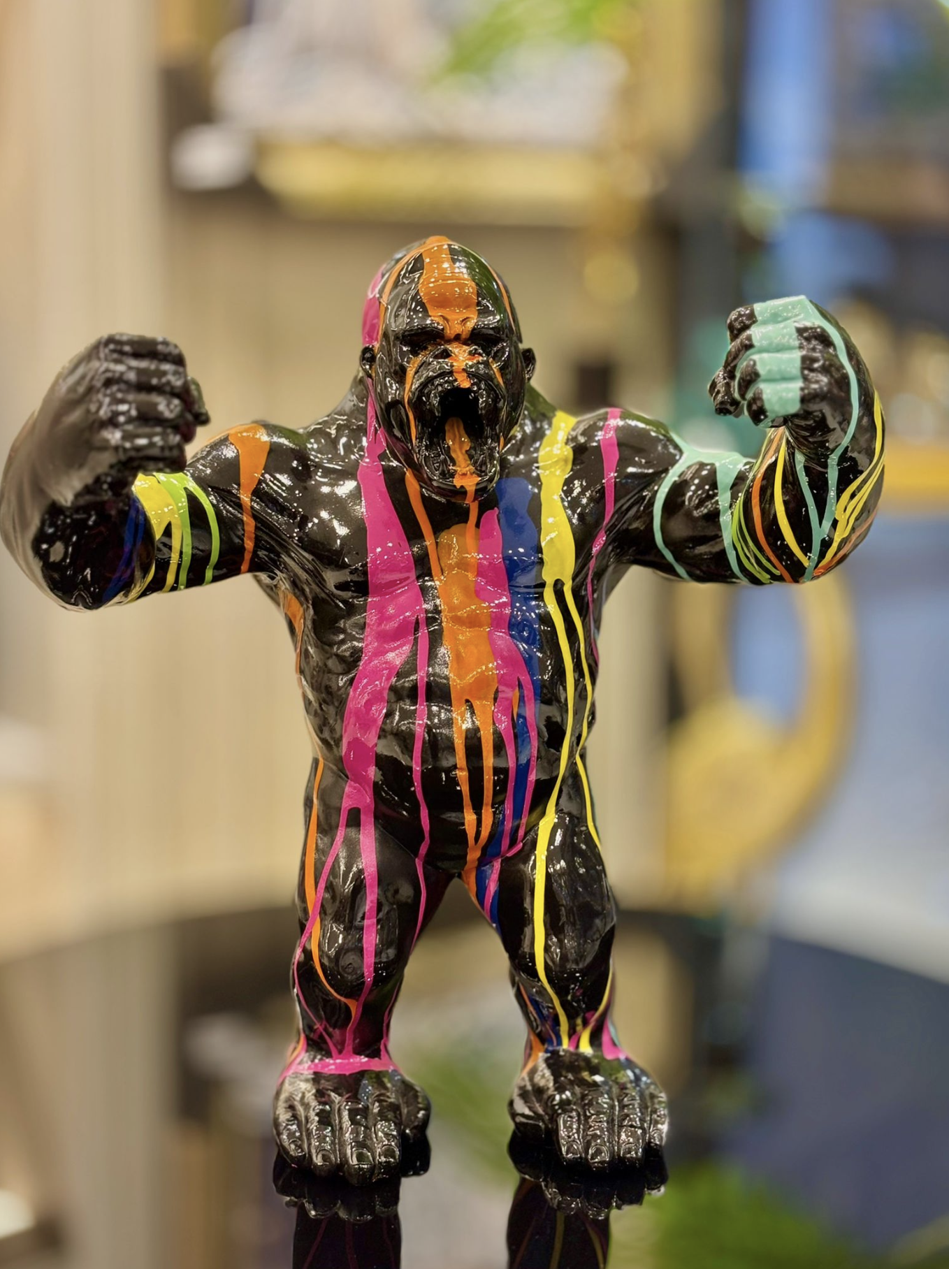 Renkli Goril Dekoratif Obje