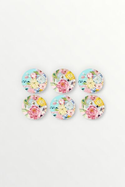 Peony Bone 6'lı Servis Tabağı