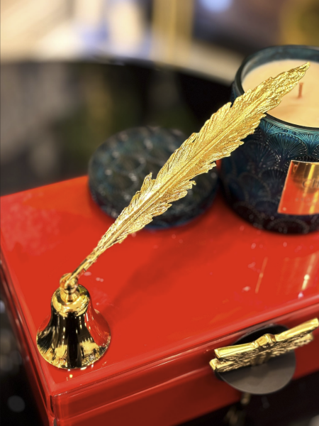 Kuş Tüyü Pirinç Mum Söndürücü