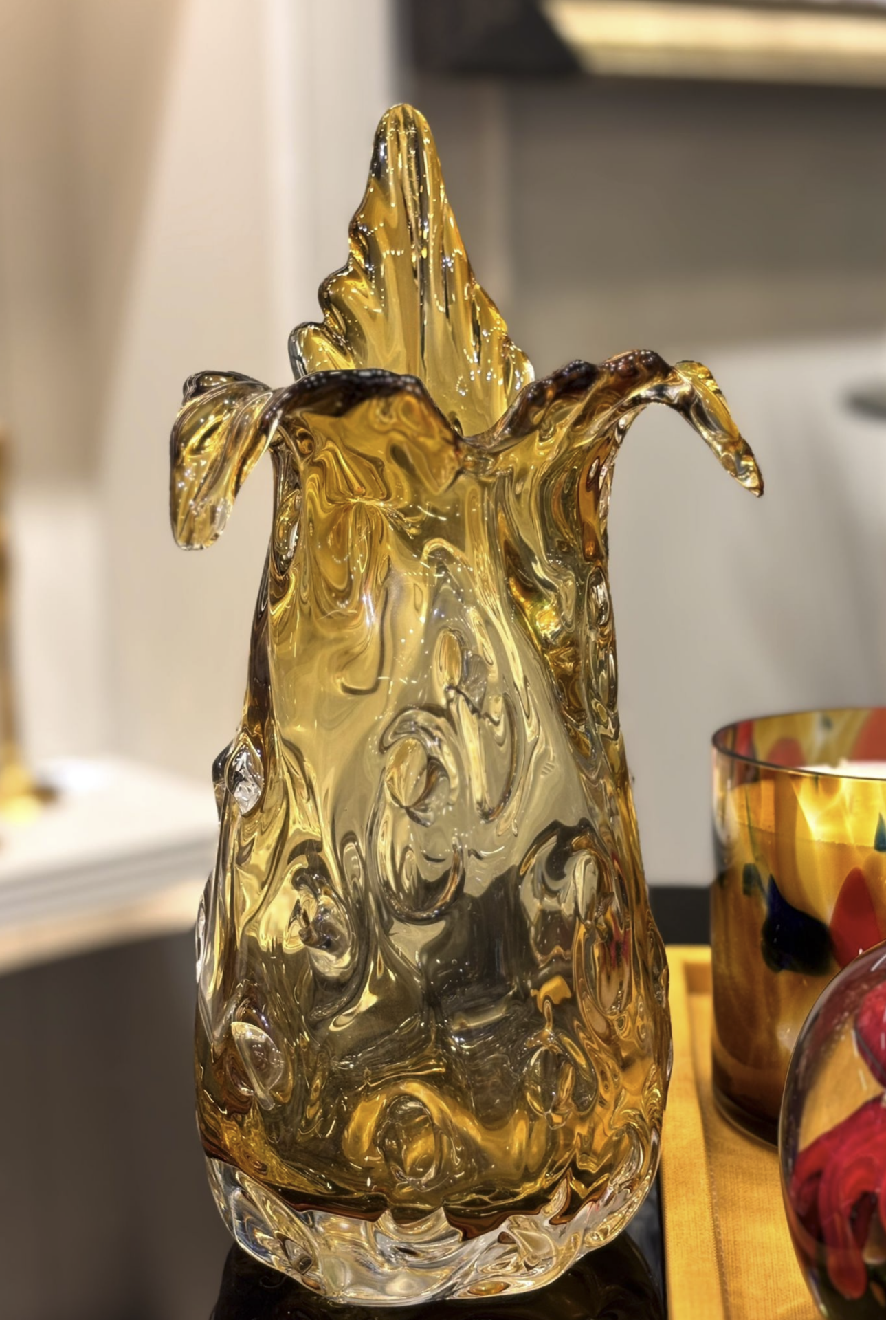 Çiçek Tasarım Sarı Vazo