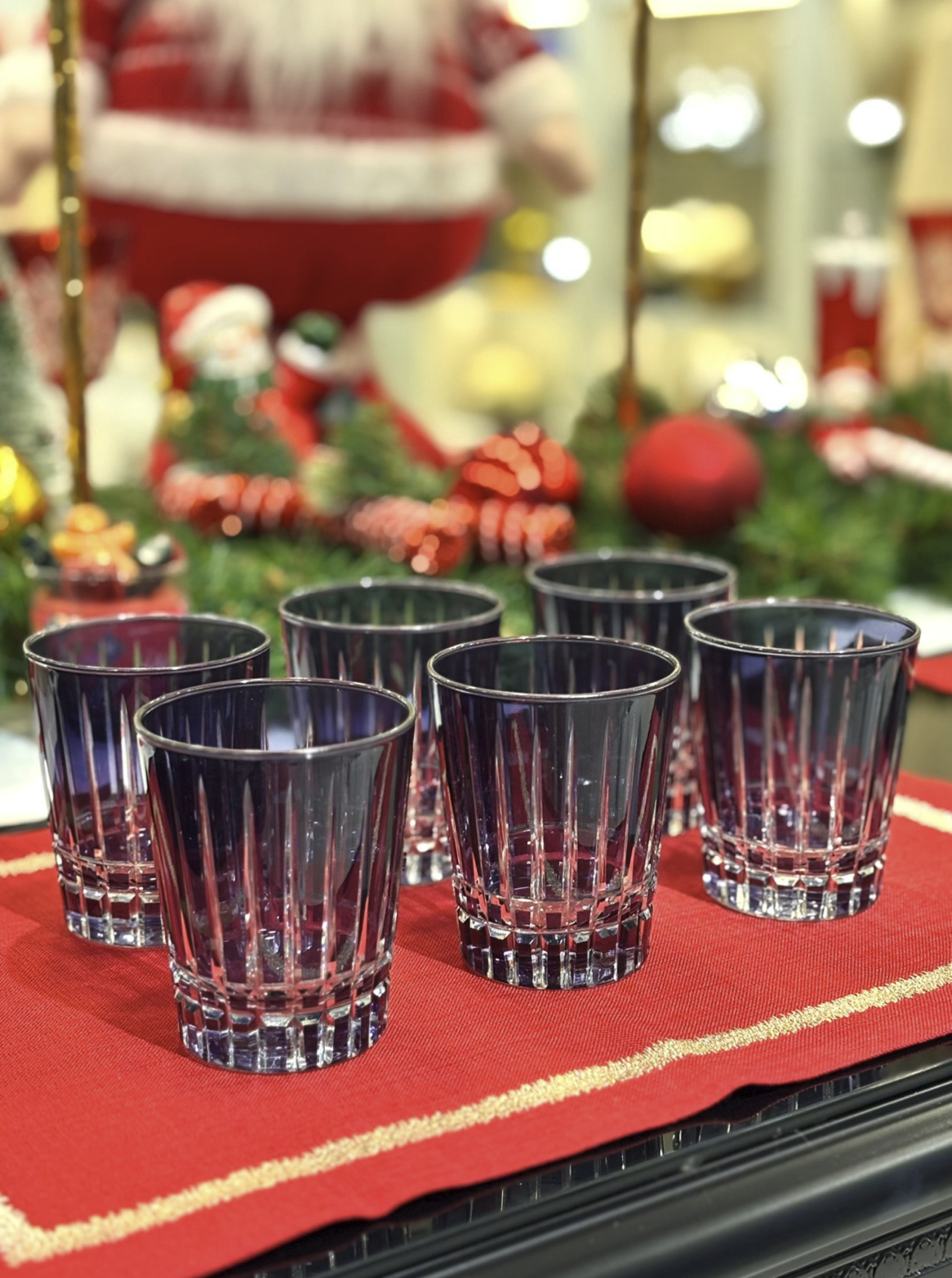 Lacivert 6’lı Kristal Bardak