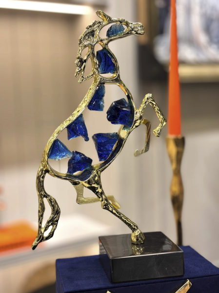 Doğal Taşlı Mavi 2’li At