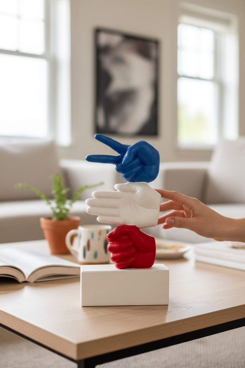 Dekoratif Taş Kağıt Makas