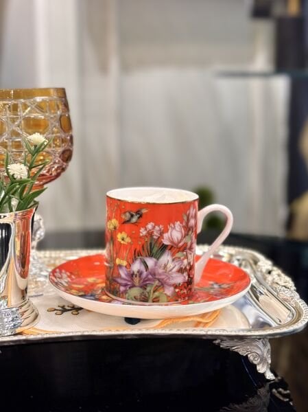 Botanica Turuncu 6'lı Kahve Fincanı Seti