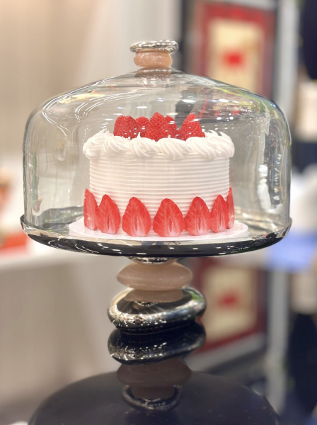 Pembe Gümüş Pasta Standı