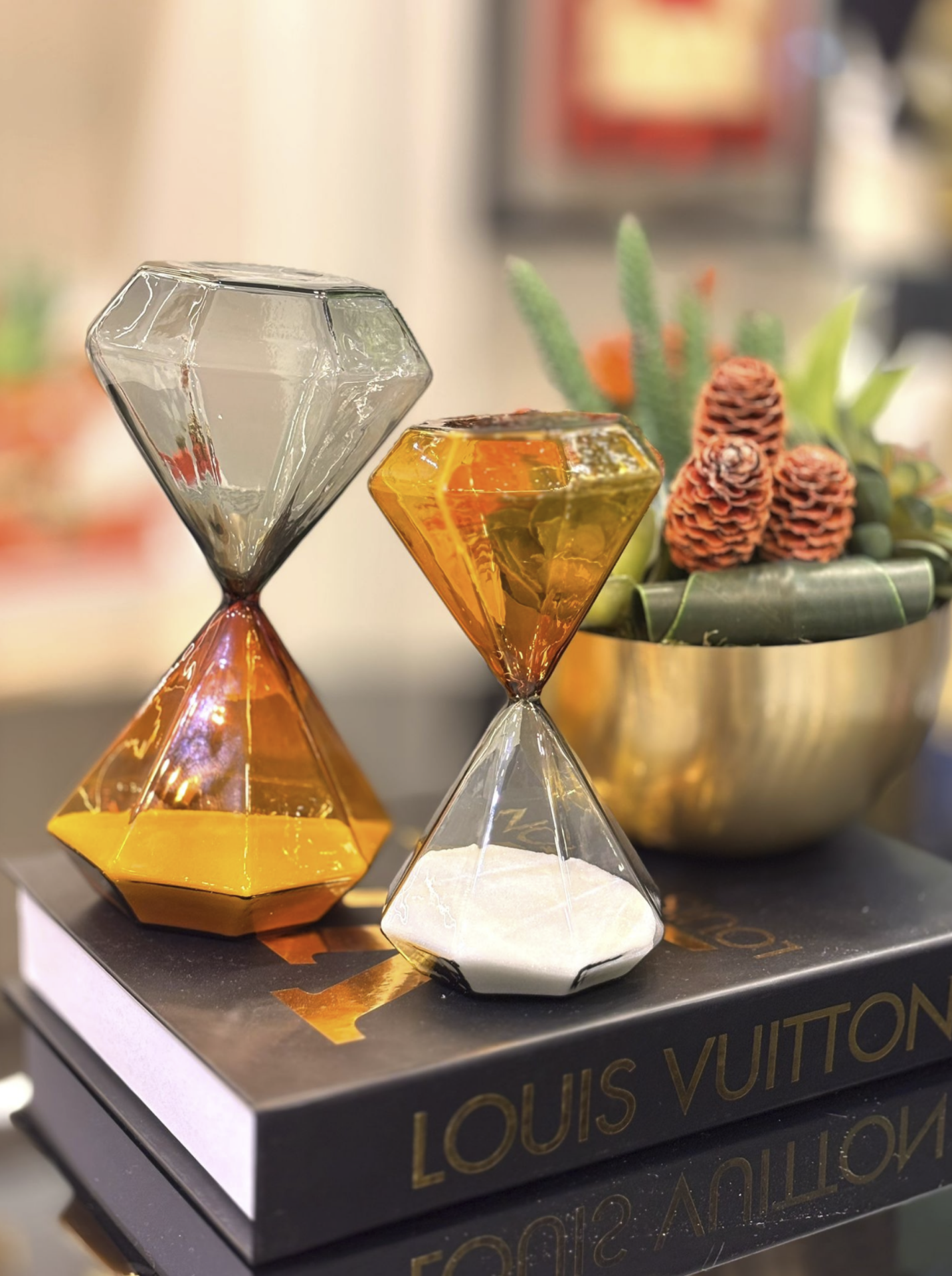 Üfleme Cam 2'Li Kum Saati Seti