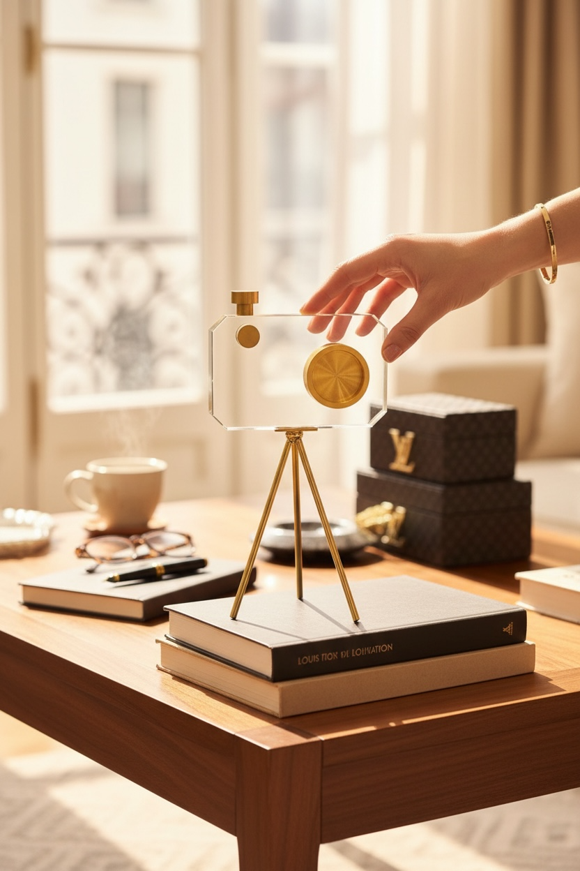 Dekoratif Kristal Fotoğraf Makinesi