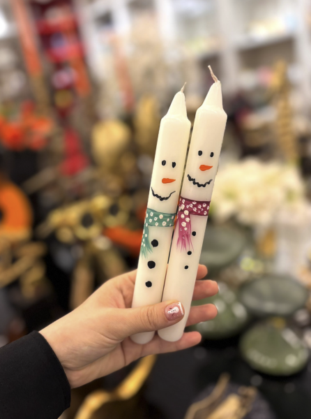 Snowman Candle