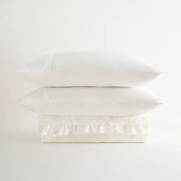 Alessa Çift Kişilik Pike Takımı Organik Pamuk Krem