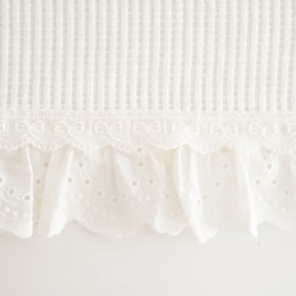 Alessa Çift Kişilik Pike Takımı Organik Pamuk Krem