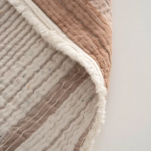 Hivda Çift Kişilik Yatak Örtüsü Seti Organik Pamuk Müslin Terra