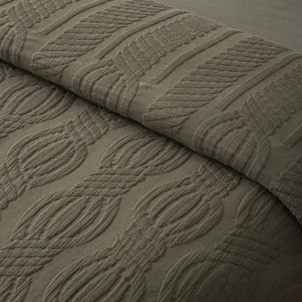 Hifa Çift Kişilik Pike Takımı Pamuk Dokuma Yeşil