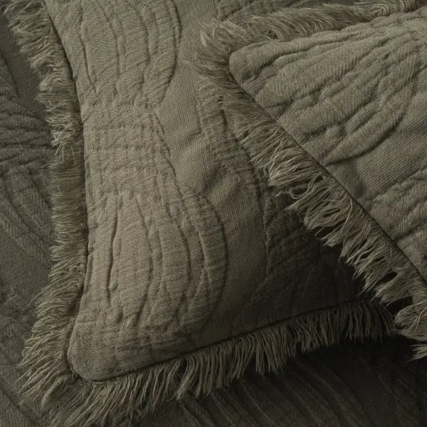 Hifa Çift Kişilik Pike Takımı Pamuk Dokuma Yeşil