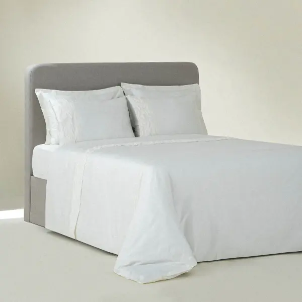 Yade Çift Kişilik Nevresim Takımı Organik Pamuk Saten Krem