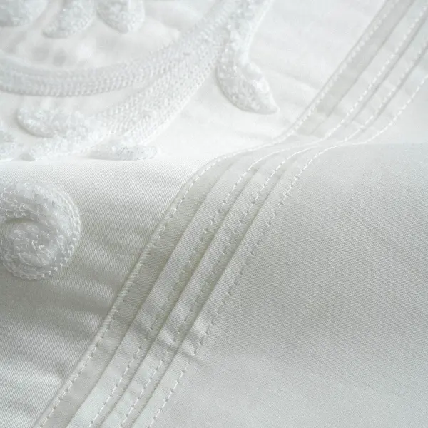 Yade Çift Kişilik Nevresim Takımı Organik Pamuk Saten Krem