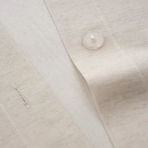 Libera Çift Kişilik Nevresim Takımı Organik Pamuk Keten Krem-Terra