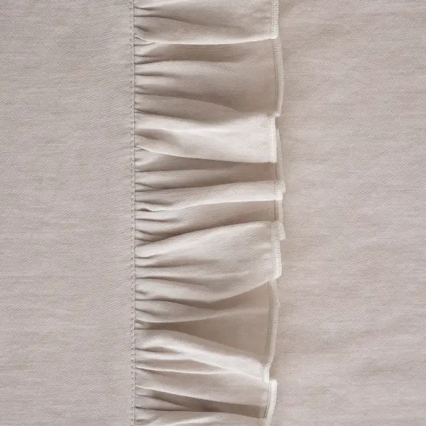 Zaira Çift Kişilik Nevresim Takımı Organik Pamuk Saten El Nakışlı Bej