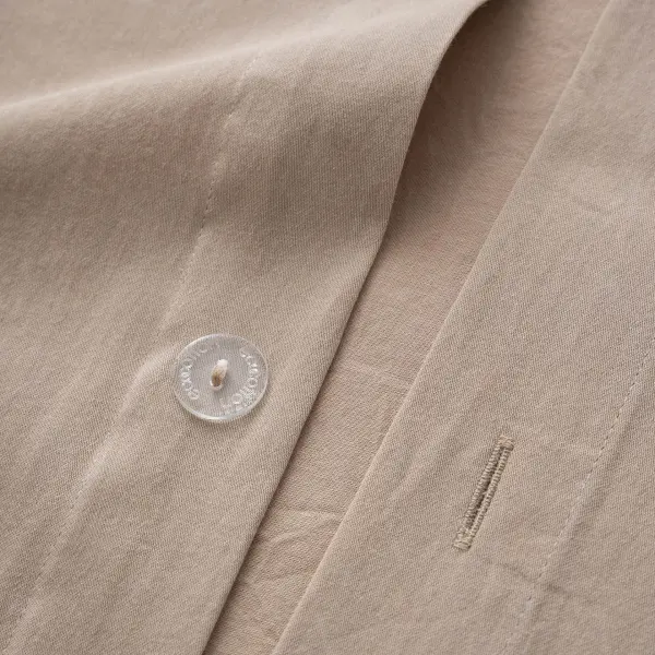 Revna Çift Kişilik Nevresim Takımı Organik Pamuk Saten Bej