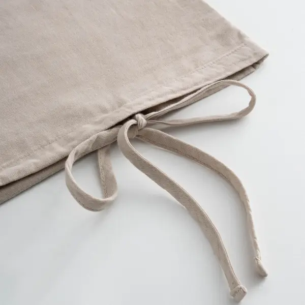 Anka Çift Kişilik Nevresim Takımı Organik Pamuk Müslin Brodeli Bej