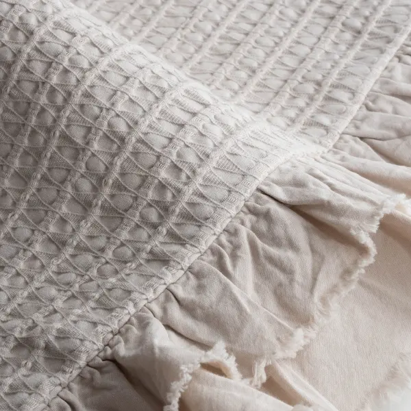 Ayda Battal Boy Nevresim Takımı Organik Pamuk Bej