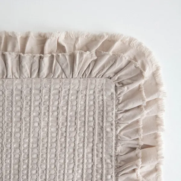 Ayda Battal Boy Nevresim Takımı Organik Pamuk Bej