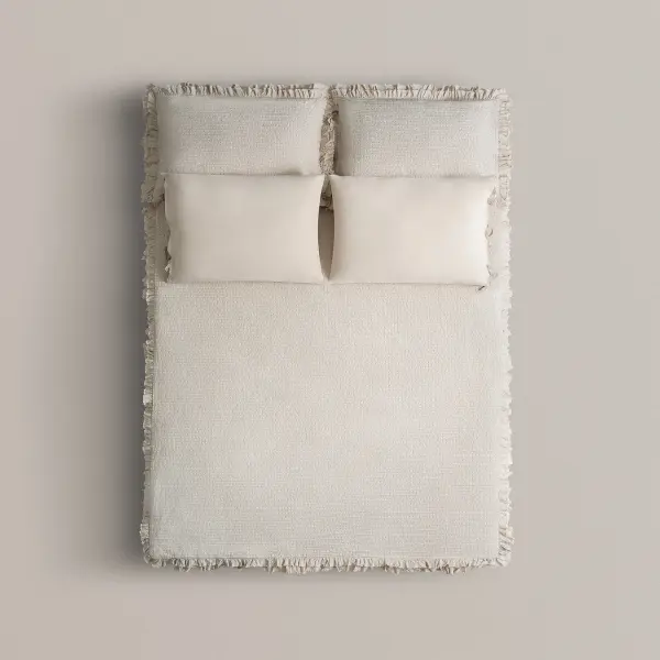 Ayda Battal Boy Nevresim Takımı Organik Pamuk Bej