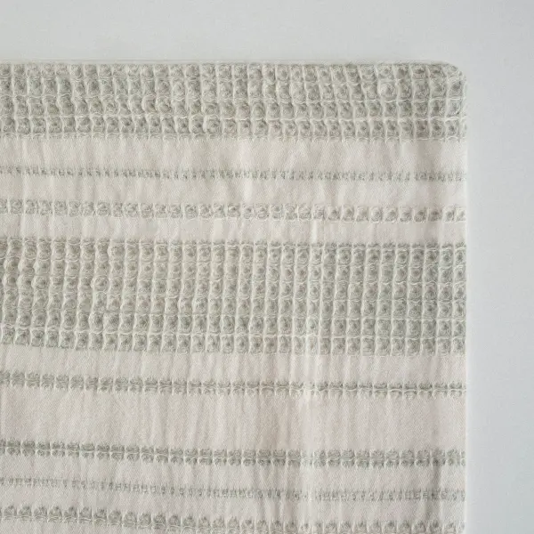 İkra Çift Kişilik Nevresim Takımı Organik Pamuk Krem-Yeşil