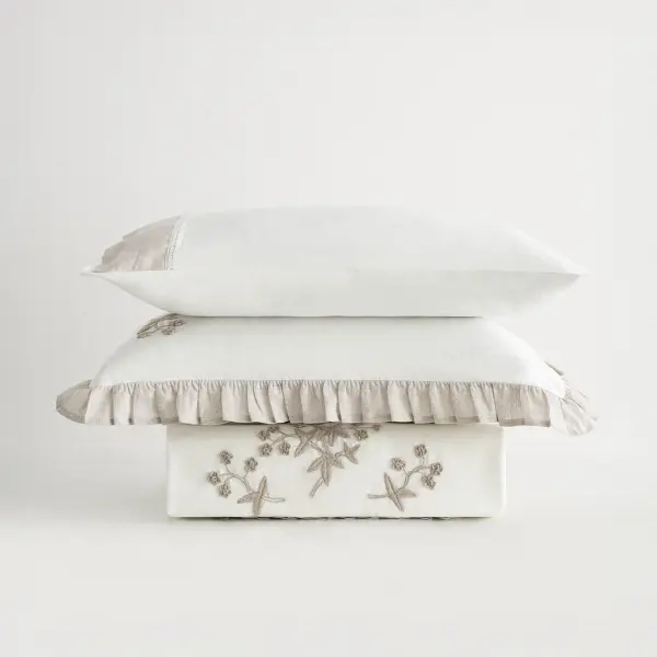 Ayliz Çift Kişilik Nevresim Takımı Organik Pamuk Saten Krem