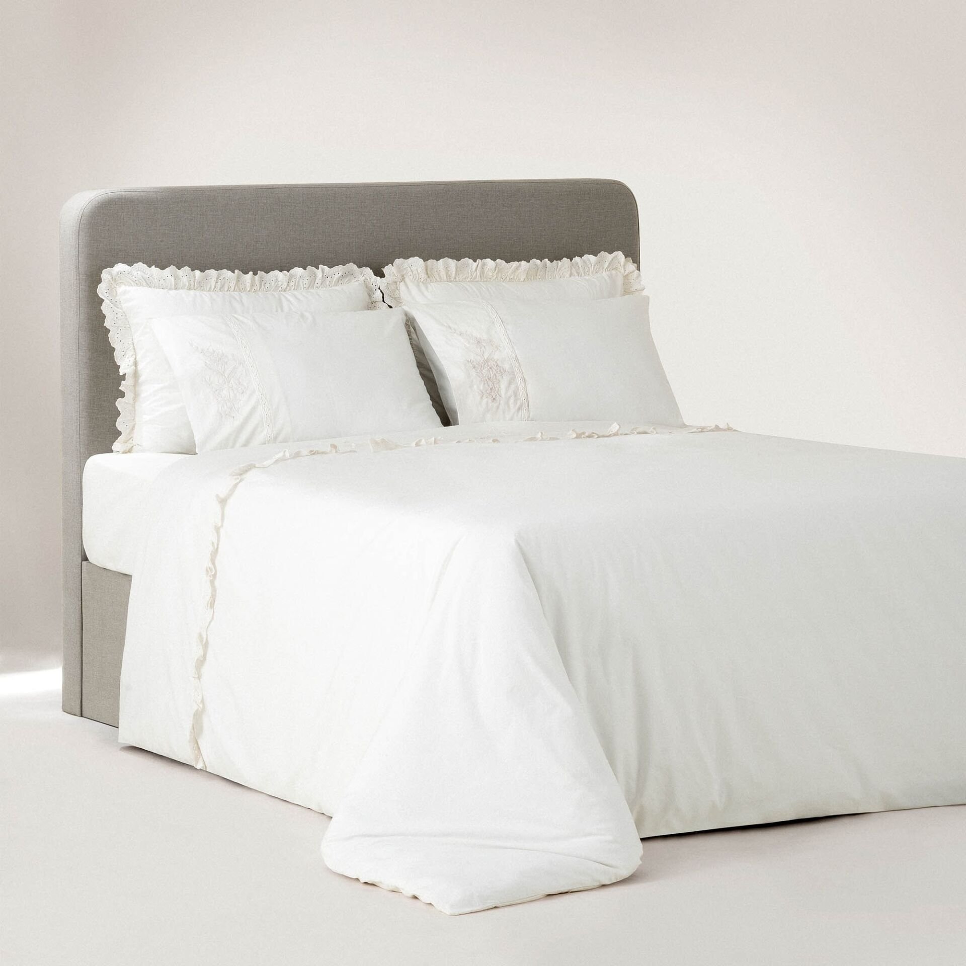 Elsa Çift Kişilik Nevresim Takımı Organik Pamuk Krem