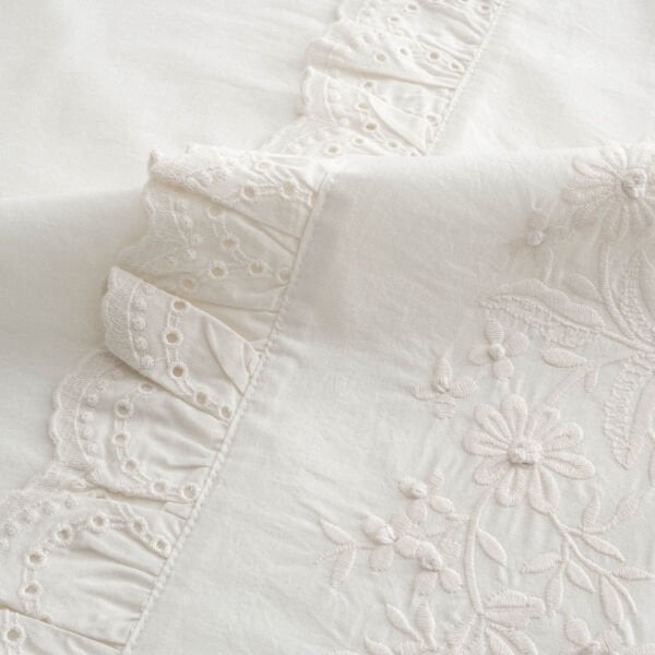 Elsa Çift Kişilik Nevresim Takımı Organik Pamuk Krem