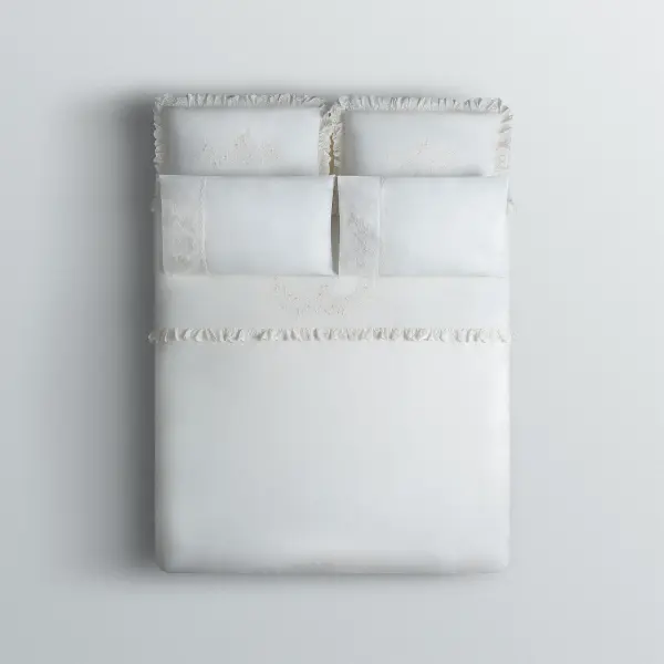 Elsa Çift Kişilik Nevresim Takımı Organik Pamuk Krem