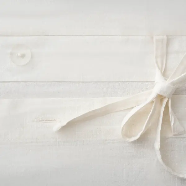 Amanda Çift Kişilik Nevresim Takımı Organik Pamuk Keten Krem