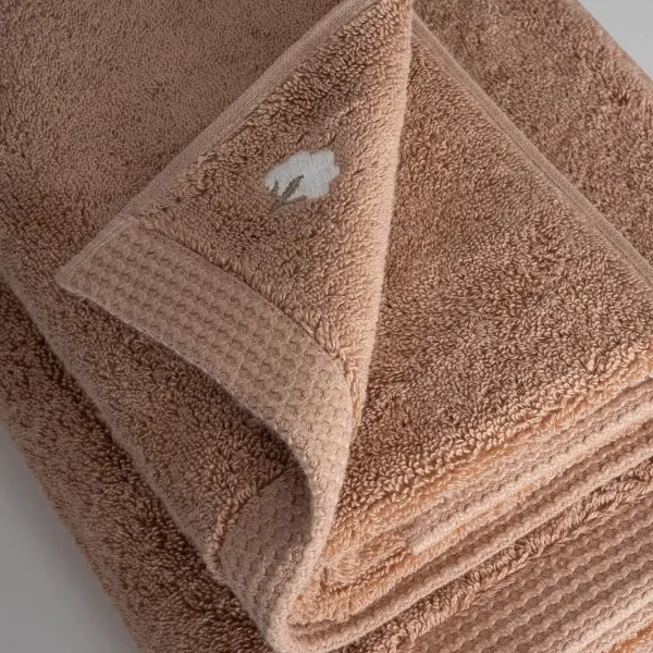 Pure Cotton 3 lü Havlu Seti Organik Pamuk Kelebek Bordürlü