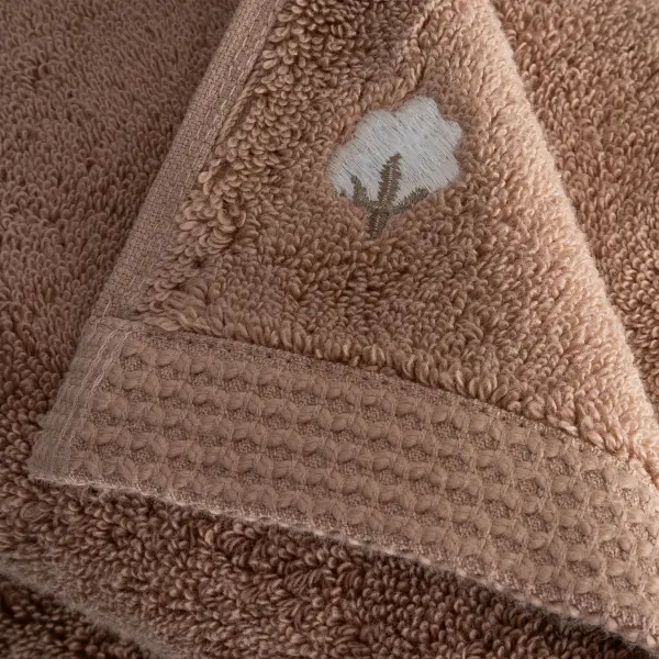 Pure Cotton 3 lü Havlu Seti Organik Pamuk Kelebek Bordürlü