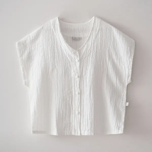 Zeyna Kadın Set Takımı Organik Pamuk Müslin Krem