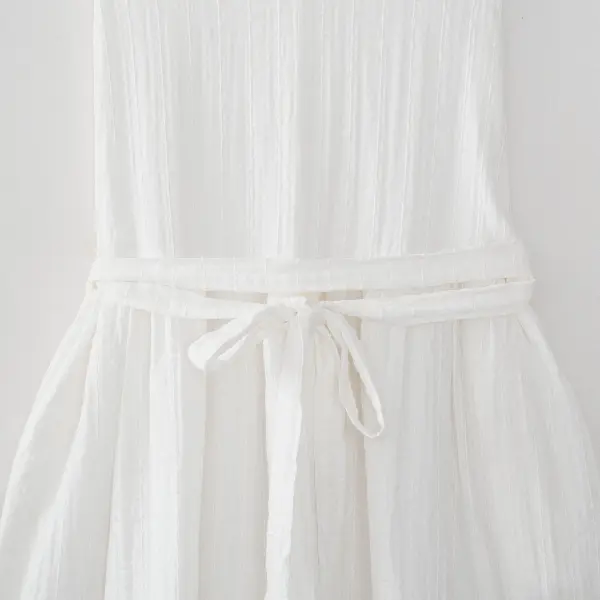 Zeyna Kadın Elbise Organik Pamuk Müslin Krem