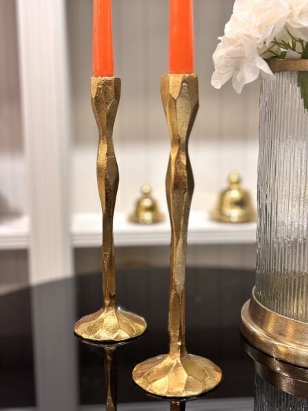 Gold Ayaklı Şamdanlık Takımı 30 Cm
