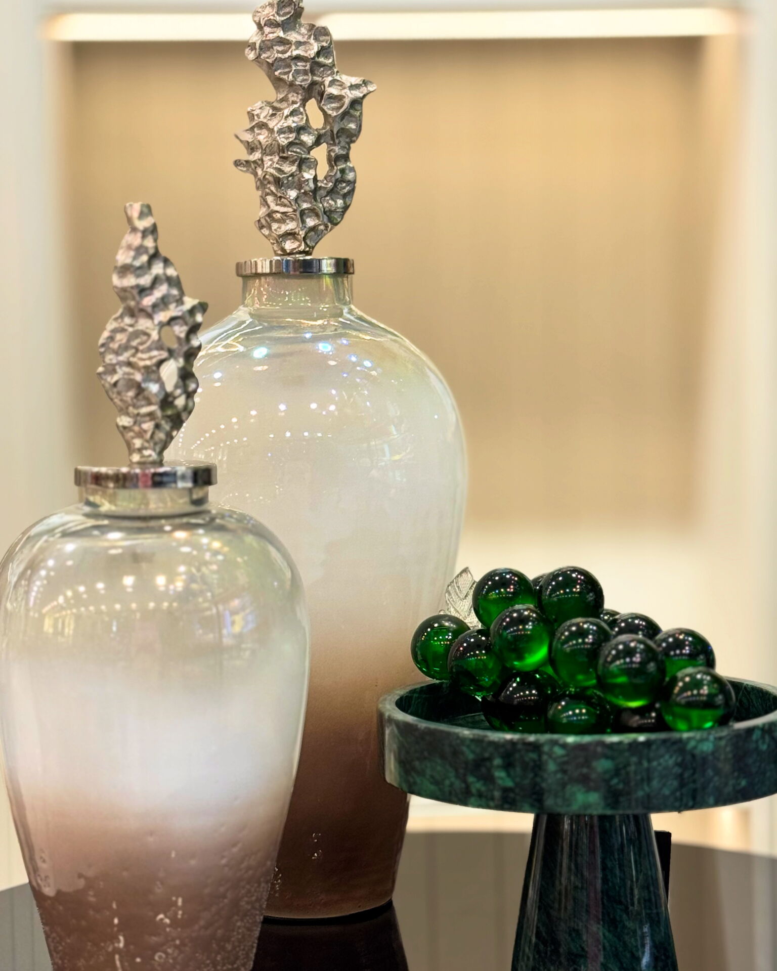 Mermer Yeşil Ayaklı Çiçeklik