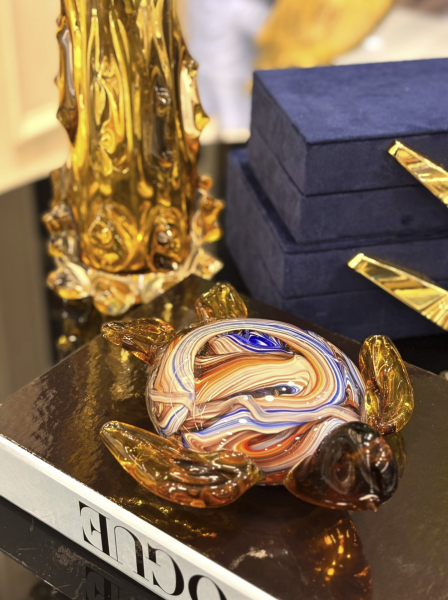 Renkli Cam Kaplumbağa Obje