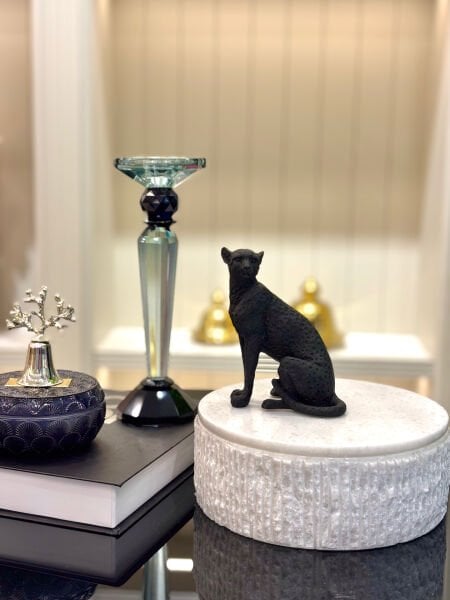 Panter Detaylı Kapaklı Mermer Kutu