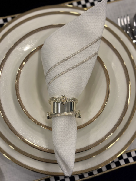 Gümüş Çizgili 10’lu Peçete Seti