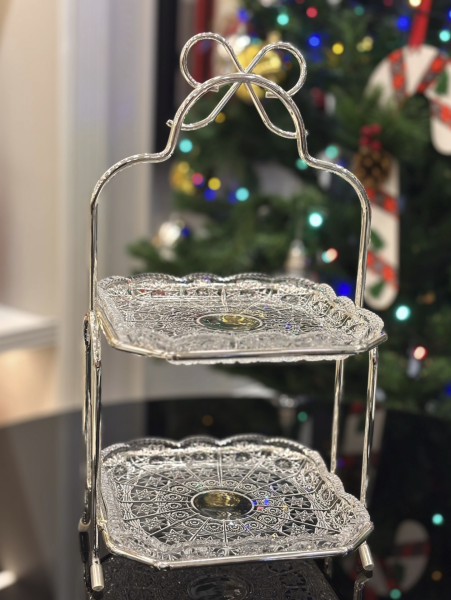 Mikasa Moor Fiyonk Kulplu Cam 2 Katlı Servislik