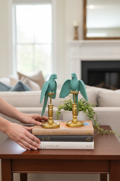 Yeşil Açık Kanatlı Papağan Obje