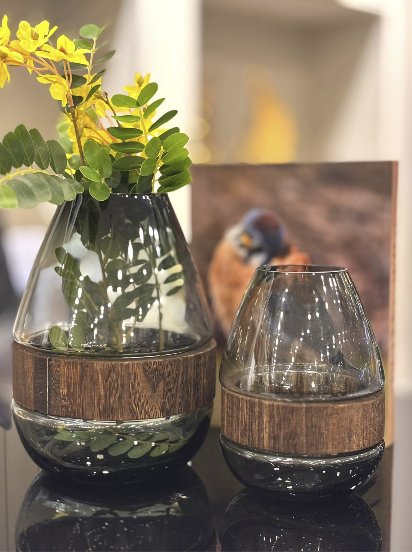 Ahşap Halkalı 2’li Vazo