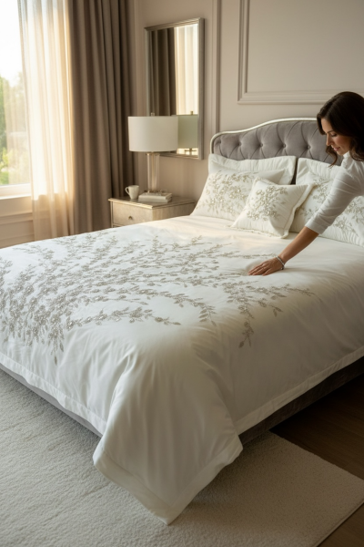 Taşlı Yatak Örtüsü