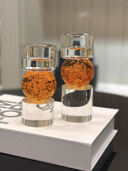 Silindir Kabarcık Modern Şamdan Seti